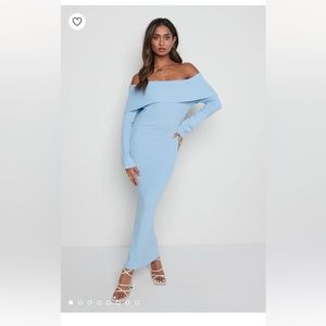 PRETTY LAVISH- Soreya Bardot Knit Dress